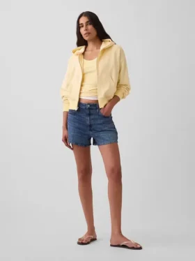 3,5" hohe, locker sitzende, gerade geschnittene Jeansshorts