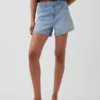 3,5" hohe, locker sitzende, gerade geschnittene Jeansshorts