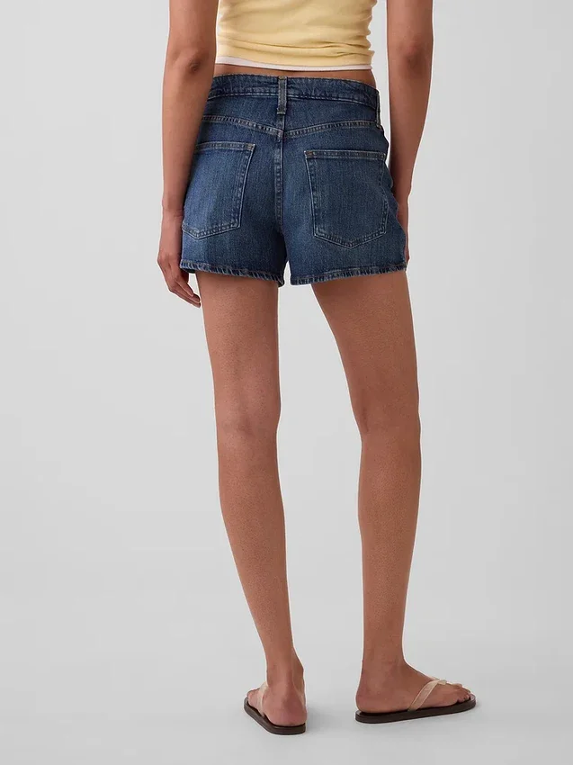 3,5" hohe, locker sitzende, gerade geschnittene Jeansshorts