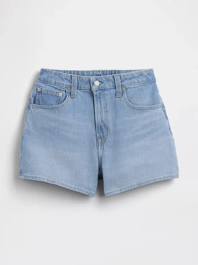3,5" hohe, locker sitzende, gerade geschnittene Jeansshorts