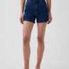 3,5" hohe, locker sitzende, gerade geschnittene Jeansshorts im Matrosen-Stil