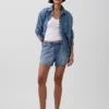 3,5“ tief sitzende, bequeme Jeans-Shorts