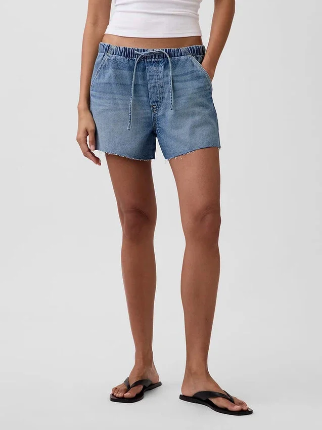 3,5“ tief sitzende, bequeme Jeans-Shorts
