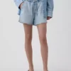 3,5“ ultraweiche, tief sitzende Easy-Denim-Shorts