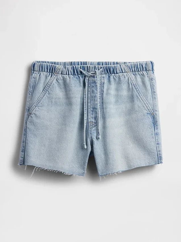 3,5“ ultraweiche, tief sitzende Easy-Denim-Shorts