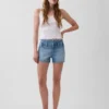 3" Denim-Shorts mit niedriger Leibhöhe