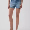 3" Denim-Shorts mit niedriger Leibhöhe