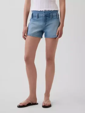 3″ Denim-Shorts mit niedriger Leibhöhe