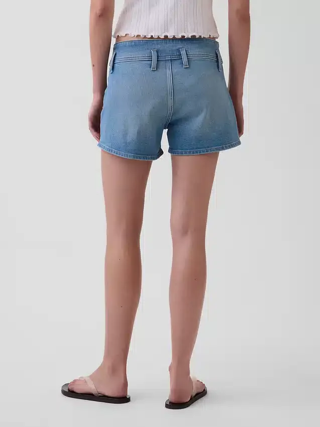 3" Denim-Shorts mit niedriger Leibhöhe