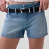 3" Denim-Shorts mit niedriger Leibhöhe