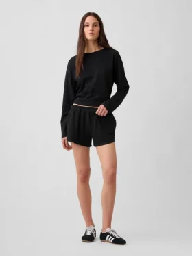 3" Strick-Shorts mit Delfin-Saum