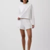 3" Strick-Shorts mit Delfin-Saum