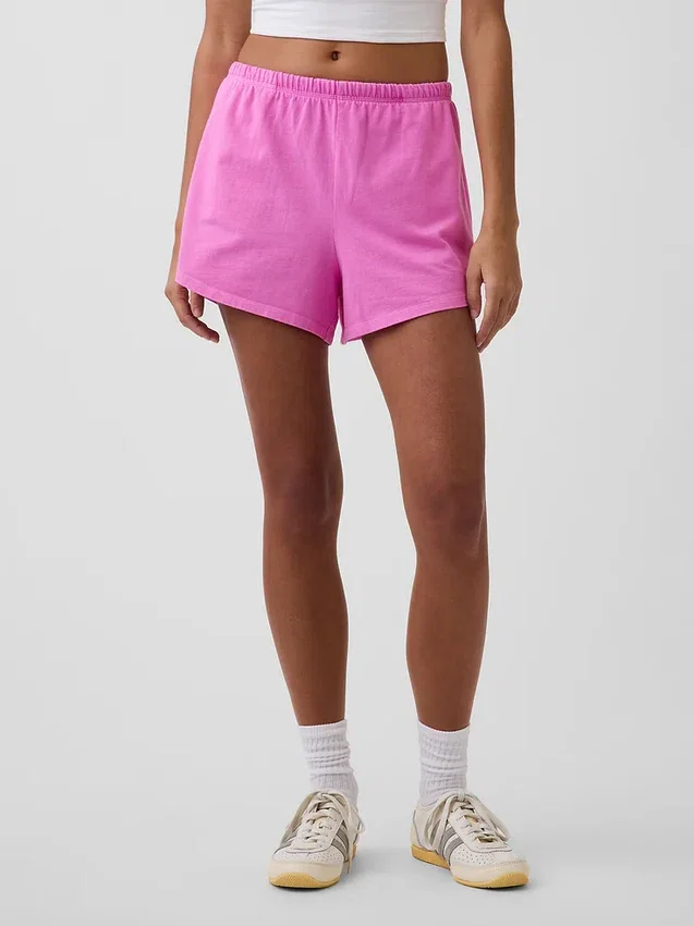 3" Strick-Shorts mit Delfin-Saum