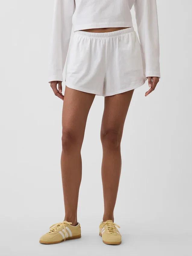 3" Strick-Shorts mit Delfin-Saum