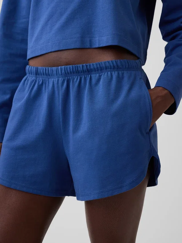 3" Strick-Shorts mit Delfin-Saum