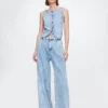 365 High-Rise-Jeanshose aus ultrweichem Denim mit Falten