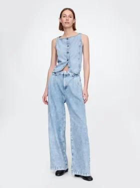 365 High-Rise-Jeanshose aus ultrweichem Denim mit Falten