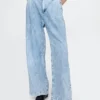 365 High-Rise-Jeanshose aus ultrweichem Denim mit Falten