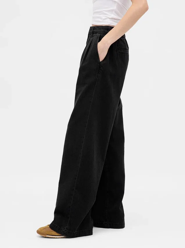 365 High-Rise-Jeanshose aus ultrweichem Denim mit Falten