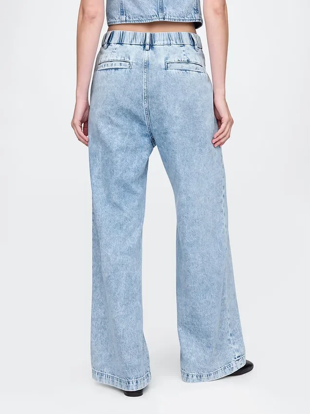 365 High-Rise-Jeanshose aus ultrweichem Denim mit Falten