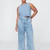 365 High-Rise-Jeanshose aus ultrweichem Denim mit Falten