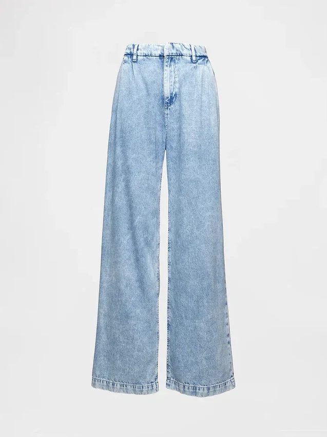 365 High-Rise-Jeanshose aus ultrweichem Denim mit Falten