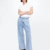 365 High-Rise-Jeanshose aus ultrweichem Denim mit Falten