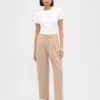 365 Hoch taillierte, gebürstete Twill-Hose mit schmal zulaufendem Bein