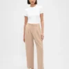 365 Hoch taillierte, gebürstete Twill-Hose mit schmal zulaufendem Bein