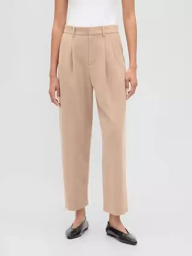 365 Hoch taillierte, gebürstete Twill-Hose mit schmal zulaufendem Bein