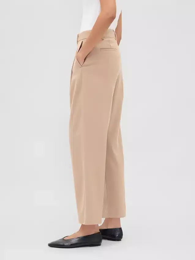 365 Hoch taillierte, gebürstete Twill-Hose mit schmal zulaufendem Bein