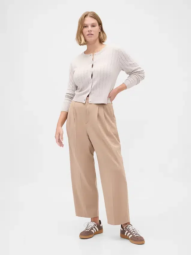 365 Hoch taillierte, gebürstete Twill-Hose mit schmal zulaufendem Bein