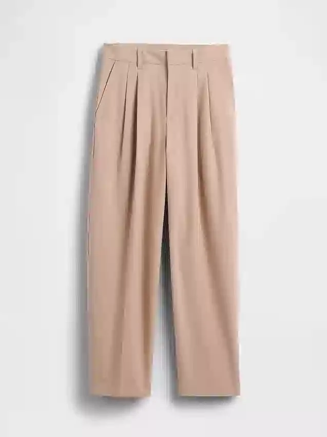 365 Hoch taillierte, gebürstete Twill-Hose mit schmal zulaufendem Bein