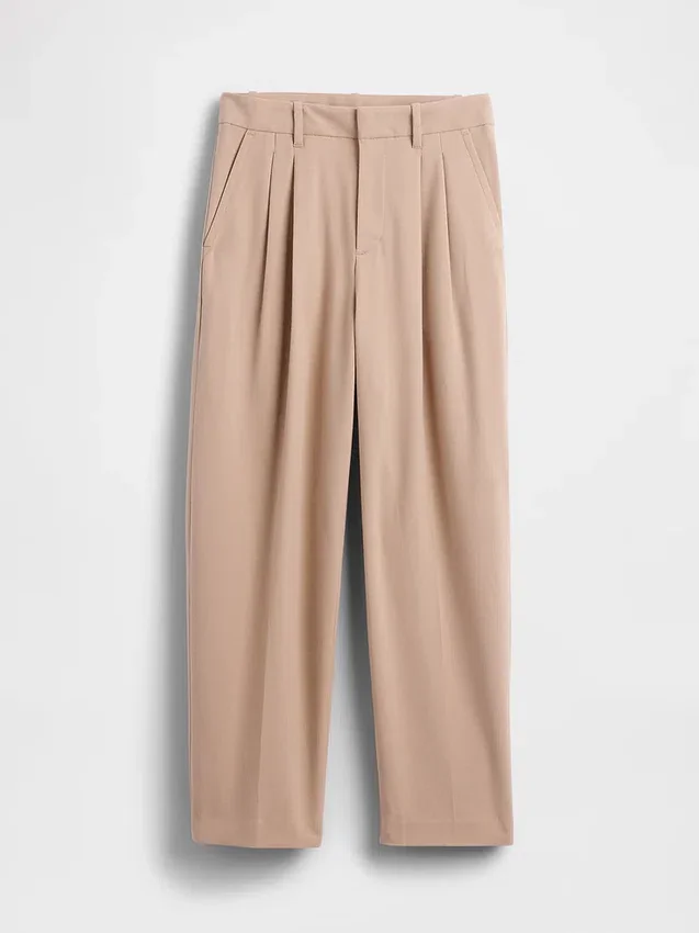 365 Hoch taillierte, gebürstete Twill-Hose mit schmal zulaufendem Bein