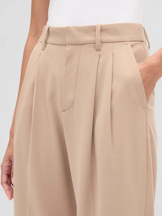 365 Hoch taillierte, gebürstete Twill-Hose mit schmal zulaufendem Bein