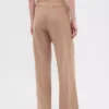 365 Hoch taillierte, plissierte Hose aus gebürstetem Twill