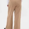 365 Hoch taillierte, plissierte Hose aus gebürstetem Twill