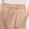 365 Hoch taillierte, plissierte Hose aus gebürstetem Twill