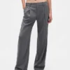 365 Low-Rise-Hose aus gebürstetem Twill mit Falten