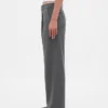 365 Low-Rise-Hose aus gebürstetem Twill mit Falten