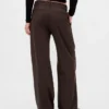 365 Low-Rise-Hose aus gebürstetem Twill mit Falten