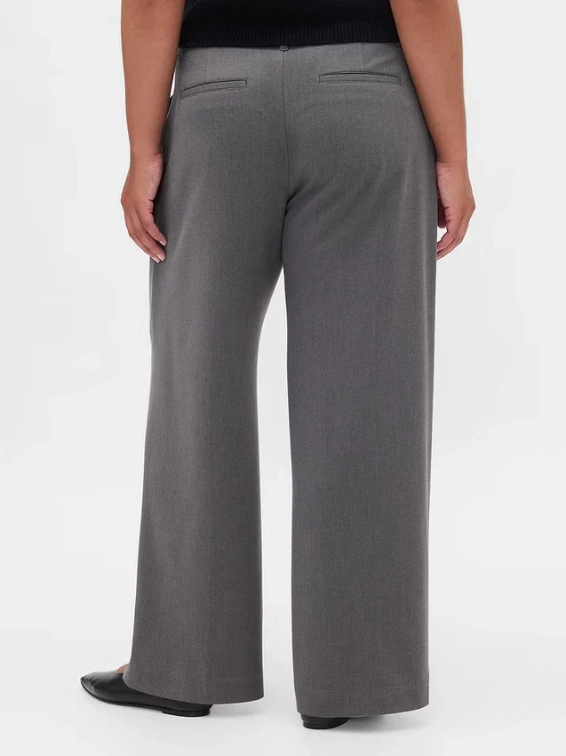 365 Low-Rise-Hose aus gebürstetem Twill mit Falten