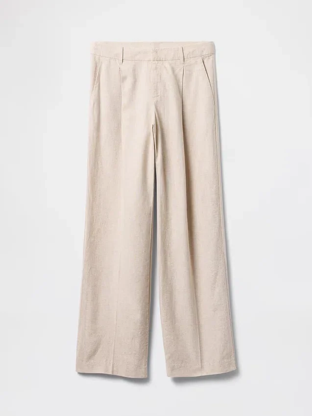 365 Low-Rise-Hose aus Leinenmischung