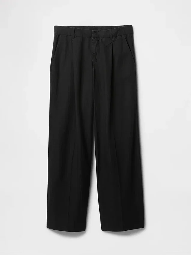 365 Low-Rise-Hose aus Leinenmischung