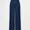 365 Low-Rise-Jeanshose mit Falten
