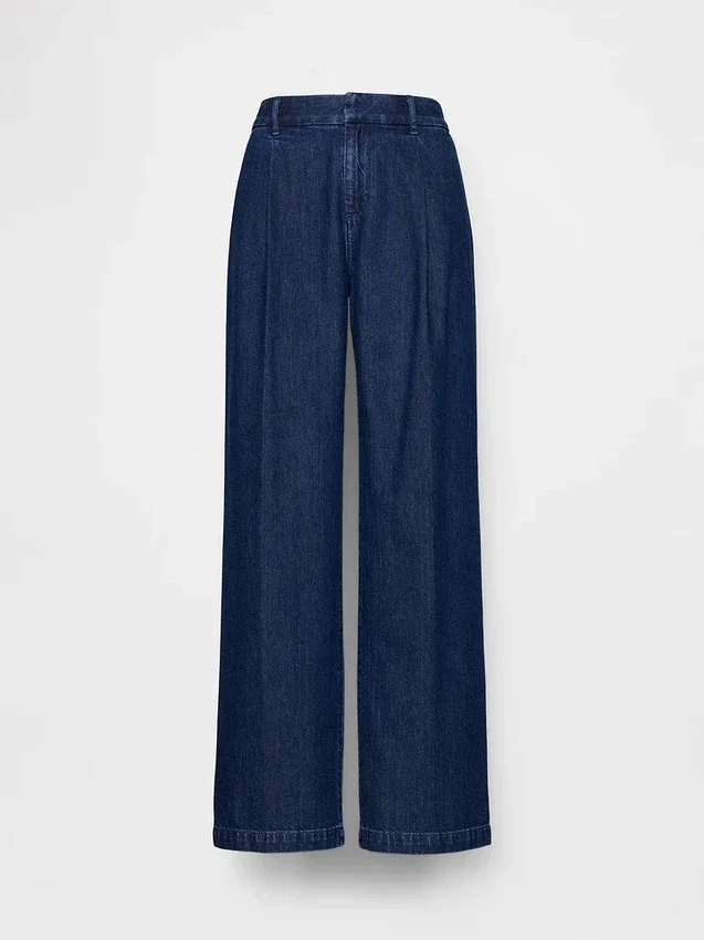 365 Low-Rise-Jeanshose mit Falten