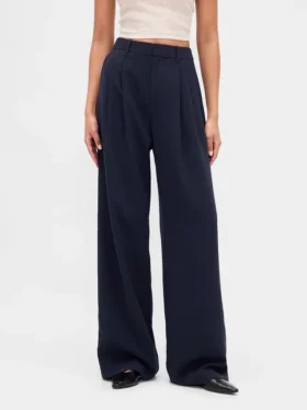 365 Plisseehose mit hoher Leibhöhe