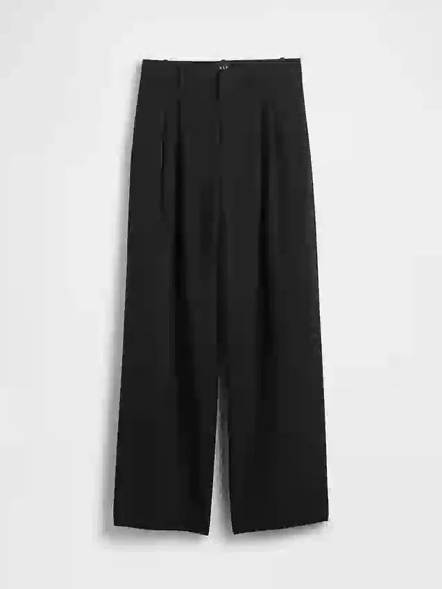 365 Plisseehose mit hoher Leibhöhe