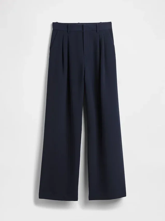 365 Plisseehose mit hoher Leibhöhe