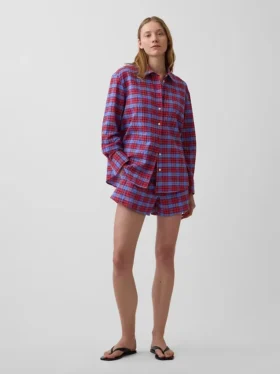 4" Boxershorts aus Seersucker mit Karomuster